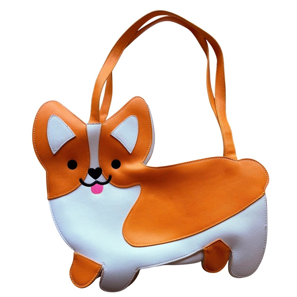 True Zoo Corgi Dog Shape Insulated Cooler Bag Tote Large Orange White Novelty